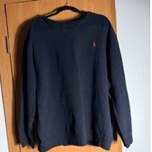 Polo Ralph Lauren Sweatshirt Womens XXL black Crewneck Pullover Pony
